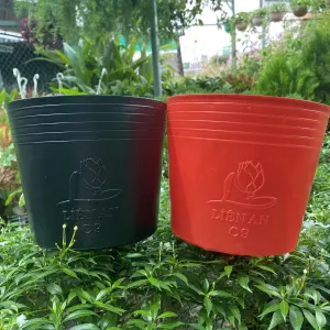 Chậu nhựa C dẻo đen/đỏ