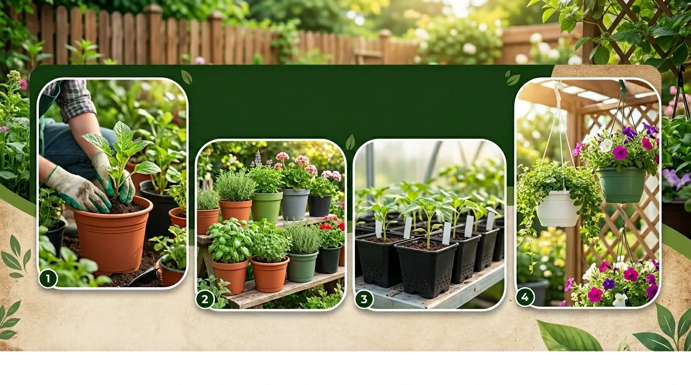 Chậu nhựa sân vườn